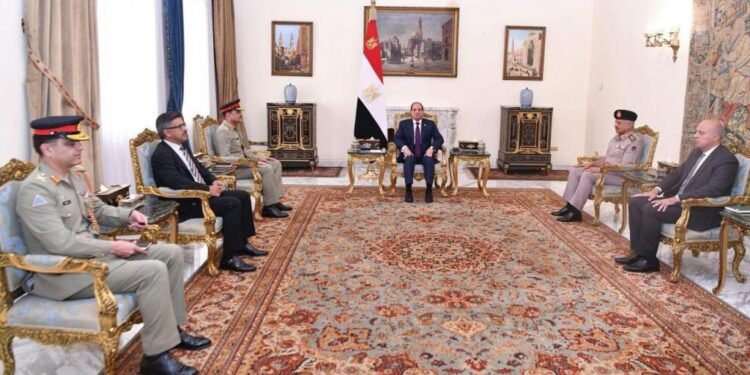 Field Marshal Syed Asim Munir meets Egyptian President